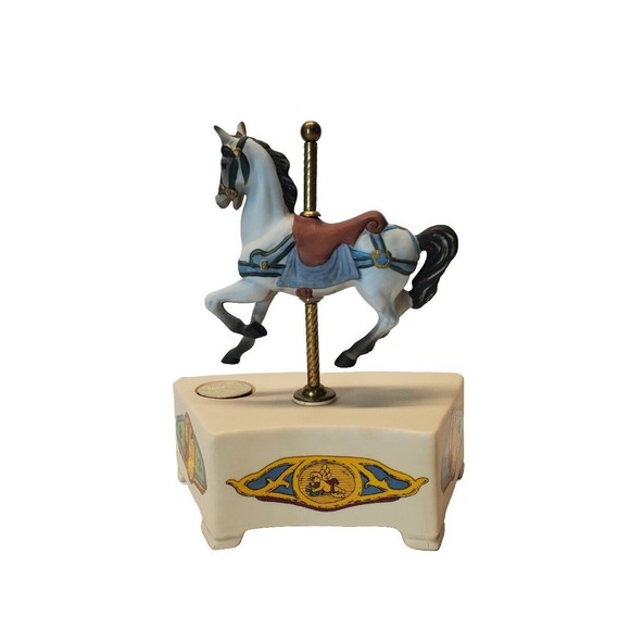 Carousel Horse Music Box Limited Edition Coin Signed Tobin Fraley on Belly Clown - Picture 4 of 8